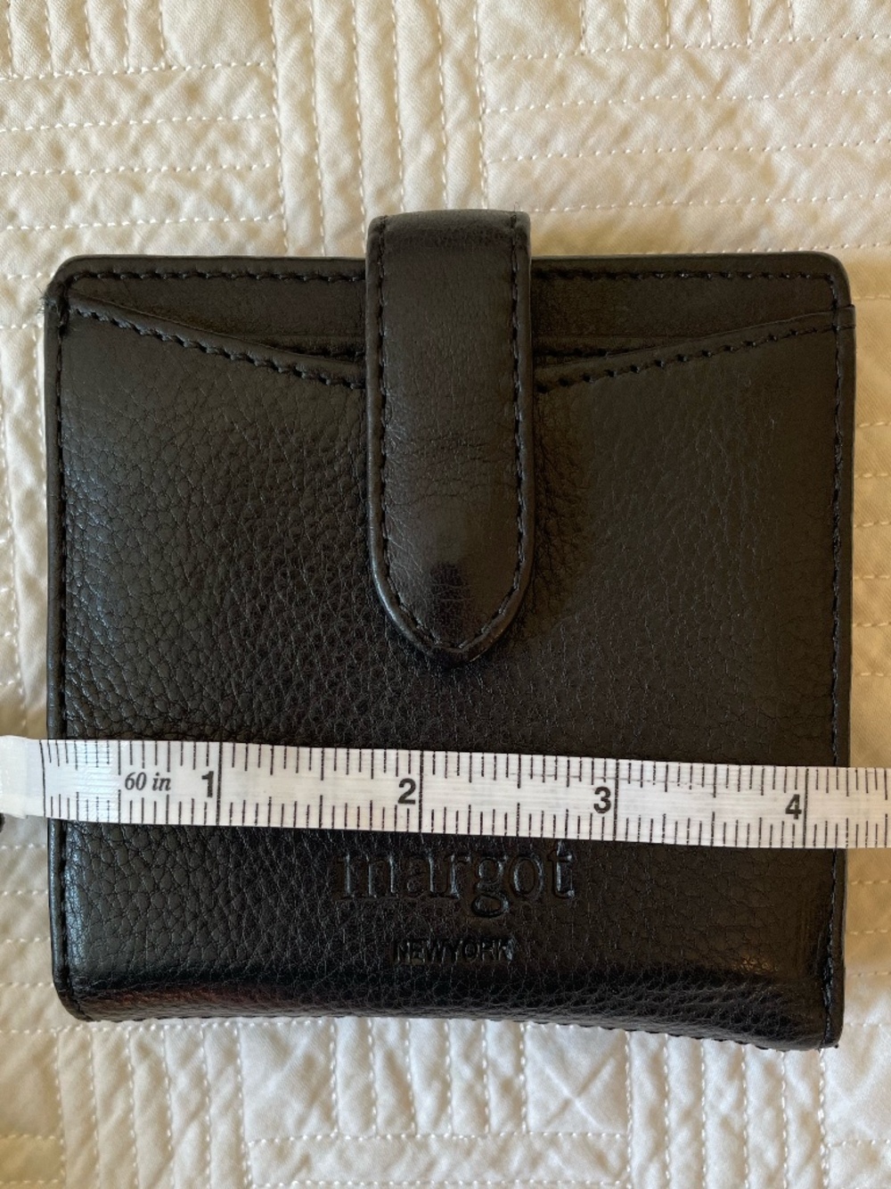 Margot New York Lizzie small bifold leather wallet in black - Picture 12 of 13